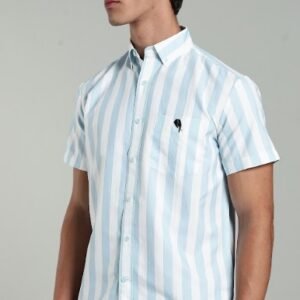 LS 002 || Blue Strips || Half Sleeve Shirt