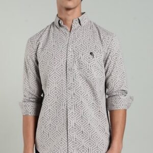 LS 002 || Grey Print || Full Sleeve Shirt