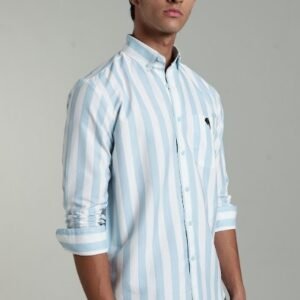 LS 002 || Blue Stripes || Full Sleeve Shirt
