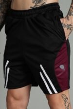 SH 002 || Black Maroon || Shorts