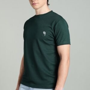 RHS02|| BOTTLE GREEN|| Round Neck Half-CS