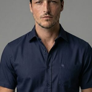 LS004||NAVY|| Half Sleeve Shirts || 100% Cotton