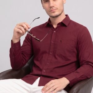 LS005||MAROON|| Full Sleeve Shirts || 100% Cotton