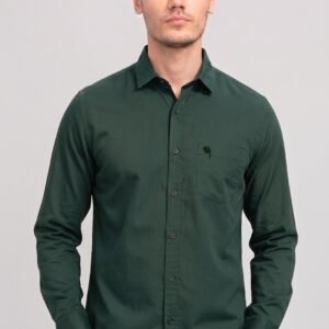 LS005||GREEN|| Full Sleeve Shirts || 100% Cotton